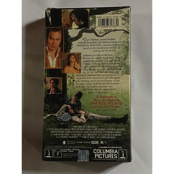 immortal beloved VHS tape rated R columbia pictures 1995 121 minutes Gary READ - Picture 2 of 2